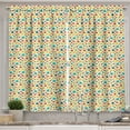 thumbnail image 1 of Ambesonne Autumn Kitchen Curtains, Colorful Maple Leaves Retro, 55"x45", Cream and Multicolor, 1 of 3