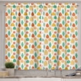 thumbnail image 1 of Ambesonne Autumn Kitchen Curtains, Fall Forest Leaves Doodle, 55"x39", Multicolor, 1 of 1