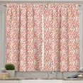 thumbnail image 1 of Ambesonne Autumn Kitchen Curtains, Rhythmic Curved Leaves Art, 55"x45", Vermilion Charcoal Grey, 1 of 3