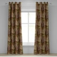thumbnail image 1 of Ambesonne Autumn Leaves Grommet Curtain, Fall Forest Leaf Art, 50"x72", Pale Ruby Peacock Green, 1 of 1