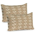 thumbnail image 1 of Ambesonne Autumn Pillow Sham 2 Pack, Seasonal Fruits and Leafs, 26"x20", Sepia Multicolor, 1 of 3