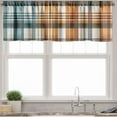 thumbnail image 1 of Ambesonne Autumn Plaid Window Valance, Modern Buffalo Tartan, 42" X 12", Dark Yellow Cadet Blue, 1 of 5