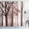 thumbnail image 1 of Ambesonne Autumn Shower Curtain, Lonely Tree Leaves Woods, 69"Wx70"L, Dried Rose, 1 of 3