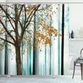 thumbnail image 1 of Ambesonne Autumn Shower Curtain, Lonely Tree Leaves Woods, 69"Wx75"L, Pale Brown, 1 of 3
