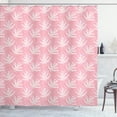 thumbnail image 1 of Ambesonne Autumn Shower Curtain, Pastel Doodle Forest Leaves, 69"Wx70"L, Pink Vermilion and White, 1 of 4