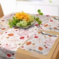 thumbnail image 1 of Ambesonne Autumn Table Runner & Placemats, Season Forest Flora Design, Placemat 4 pcs + Runner 14"x90", Vermilion Mustard and White, 1 of 2