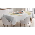 thumbnail image 1 of Ambesonne Autumn Tablecloth Rectangular Table Cover, Fox and Hedgehog Couple, 52"x70", Multicolor, 1 of 4