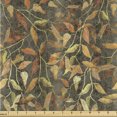 thumbnail image 1 of Ambesonne Autumn Themed Fabric by the Yard Upholstery, Fall Leaves Pattern, 10 Yards, Apple Green Pale Coffee, 1 of 1