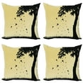 thumbnail image 1 of Ambesonne Autumn Throw Pillow Cover 4 Pack, Tree with Falling Leaves, 24", Mustard Black, 1 of 6