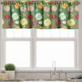 thumbnail image 1 of Ambesonne Autumn Valance Pack of 2, Colorful Apple Doodle Design, 42"X12", Reseda Green Multicolor, 1 of 3