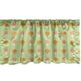 thumbnail image 1 of Ambesonne Autumn Valance Pack of 2, Fall Leaves Seasonal Veggies, 54"X18", Pale Green and Orange, 1 of 3