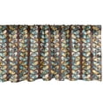 thumbnail image 1 of Ambesonne Autumn Valance Pack of 2, Retro Leaf Branches Motif, 42"X18", Brown Teal Mustard, 1 of 3