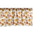 thumbnail image 1 of Ambesonne Autumn Window Valance, Chrysanthemum Floral Motif, 54" X 18", Orange White, 1 of 3
