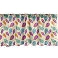 thumbnail image 1 of Ambesonne Autumn Window Valance, Colorful Warm Tones Rounds, 54" X 18", Fuchsia and Pale Teal, 1 of 3