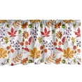 thumbnail image 1 of Ambesonne Autumn Window Valance, Leaves Composition Art, 42" x 18", Vermilion and Burnt Orange, 1 of 3