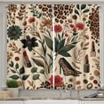 thumbnail image 1 of Ambesonne Autumnal Kitchen Curtains, Cozy Fall Feminine Art, 55"x24", Champagne Ginger, 1 of 3