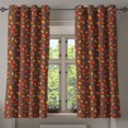thumbnail image 1 of Ambesonne Autumnal Leaves Grommet Curtain, Leafy Pattern Print, 50"x63", Dark Pink Burnt Orange, 1 of 1