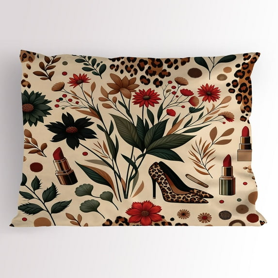 Ambesonne Autumnal Pillow Sham, Cozy Fall Feminine Art, 26" X 20", Champagne Ginger
