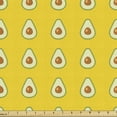 thumbnail image 1 of Ambesonne Avocado Fabric by the Yard Upholstery, Repeating Simple Aguacates, 2 Yards, Orange Lime Green and Brown, 1 of 5