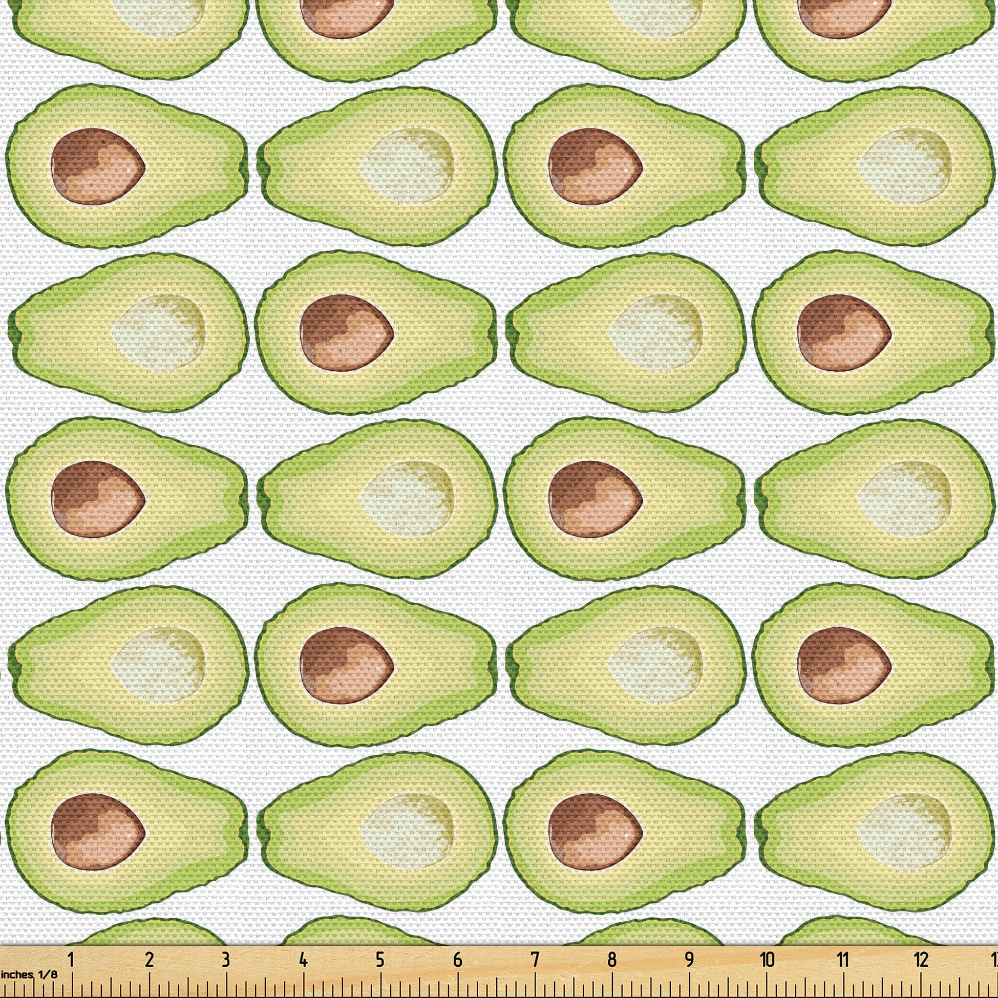 Ambesonne Avocado Fabric by the Yard Upholstery, Repetitive Aguacate ...