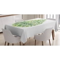 thumbnail image 1 of Ambesonne Avocado Tablecloth Rectangular Table Cover, Eating Greens Veggies Print, 60"x84", Pale Green and Emerald, 1 of 4
