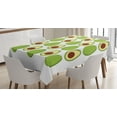thumbnail image 1 of Ambesonne Avocado Tablecloth Rectangular Table Cover, Symmetric Halves Food Art, 60"x84", Green Brown and Pale Yellow, 1 of 4