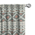 thumbnail image 1 of Ambesonne Aztec 4-Panel Curtains, Retro Style Native Ornaments, 56"x84", Champagne Mauve Taupe, 1 of 4