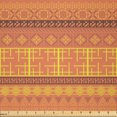 thumbnail image 1 of Ambesonne Aztec Boho Fabric by the Yard Microfiber, Folkloric Ornamentation, 5 Yards, Burnt Sienna Yellow Brown, 1 of 2
