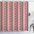 thumbnail image 1 of Ambesonne Aztec Boho Shower Curtain, Arrows with the Feathers, 69"Wx84"L, Blush and Dark Reseda Green, 1 of 4