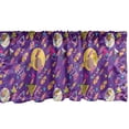 thumbnail image 1 of Ambesonne Aztec Boho Valance Pack of 2, Ornaments with Feather, 42"X12", Violet Mustard Pink, 1 of 1