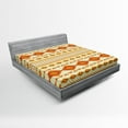 thumbnail image 1 of Ambesonne Aztec Fitted Sheet, Mexican Boho, Queen Size, Yellow Orange, 1 of 2