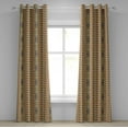 thumbnail image 1 of Ambesonne Aztec Grommet Curtain, Tribal Bohemian Illustration, 50" x 120", Apricot Orange and Teal, 1 of 6