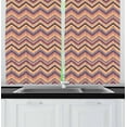 thumbnail image 1 of Ambesonne Aztec Kitchen Curtains, Native Chevron, 55"x39", Multicolor, 1 of 1