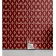 thumbnail image 1 of Ambesonne, Aztec Peel & Stick Wallpaper for Home, Rhombus Pattern Ethnic Vibes, 13"x36", Raspberry and White, 1 of 5