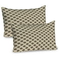 thumbnail image 1 of Ambesonne Aztec Pillow Sham 2 Pack, Boho Mexican Pattern, 26"x20", Black Amber Beige, 1 of 3