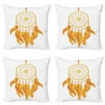 thumbnail image 1 of Ambesonne Aztec Throw Pillow Cover 4 Pack, American Indigenous, 18", Marigold White, 1 of 7