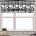 thumbnail image 1 of Ambesonne Aztec Valance Pack of 2, Trippy Moon Feather Pattern, 54"X12", Black and White, 1 of 4