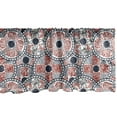 thumbnail image 1 of Ambesonne Aztec Window Valance, Animal Motifs Circles, 54" X 18", Vermilion Dark Blue, 1 of 3