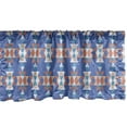thumbnail image 1 of Ambesonne Aztec Window Valance, Retro Native Triangular Art, 54" X 18", Azure Blue Multicolor, 1 of 3