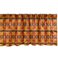 thumbnail image 1 of Ambesonne Aztec Window Valance, Warm Tones Geometrical Art, 54" X 18", Vermilion Marigold Blue, 1 of 3