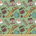 thumbnail image 1 of Ambesonne Bacon Fabric by the Yard Upholstery, American Breakfast Menu, 5 Yards, Multicolor, 1 of 4