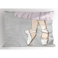 thumbnail image 1 of Ambesonne Ballerina Pillow Sham, Legs Standing in Balance, 26" X 20", Champagne Umber, 1 of 2