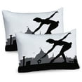 thumbnail image 1 of Ambesonne Ballet Pillow Sham 2 Pack, Little Ballerina Rooftop, 36"x20", Charcoal Grey Dimgray, 1 of 3