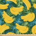 thumbnail image 1 of Ambesonne Banana Fabric by the Yard Upholstery, Repeating Tropical Ornament, 10 Yards, Mustard Fern Green Teal, 1 of 1
