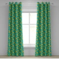 thumbnail image 1 of Ambesonne Banana Grommet Curtain, Tropic Fruit Vivid, 50" x 108", Teal Yellow, 1 of 6