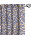 thumbnail image 1 of Ambesonne Banana Leaf Curtains, Leaves on Ethnic Back, Pair of 28"x63", Marigold Fuchsia Blue, 1 of 4