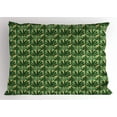 thumbnail image 1 of Ambesonne Banana Leaf Pillow Sham, Windmill Palm Trees, 26" X 20", Pale Yellow Jade Green, 1 of 2