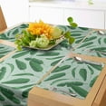 thumbnail image 1 of Ambesonne Banana Leaf Table Runner & Placemats, Cartoon Leafage, Placemat 4 pcs + Runner 14"x72", Forest Green, 1 of 2