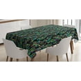 thumbnail image 1 of Ambesonne Banana Leaf Tablecloth Rectangular Table Cover, 90s Style Rainbow, 60"x90", Multicolor, 1 of 4