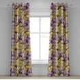 thumbnail image 1 of Ambesonne Banana Leaves Grommet Curtain, Dreamy Leafy Pattern, 50"x84", Avocado Green and Mauve, 1 of 1